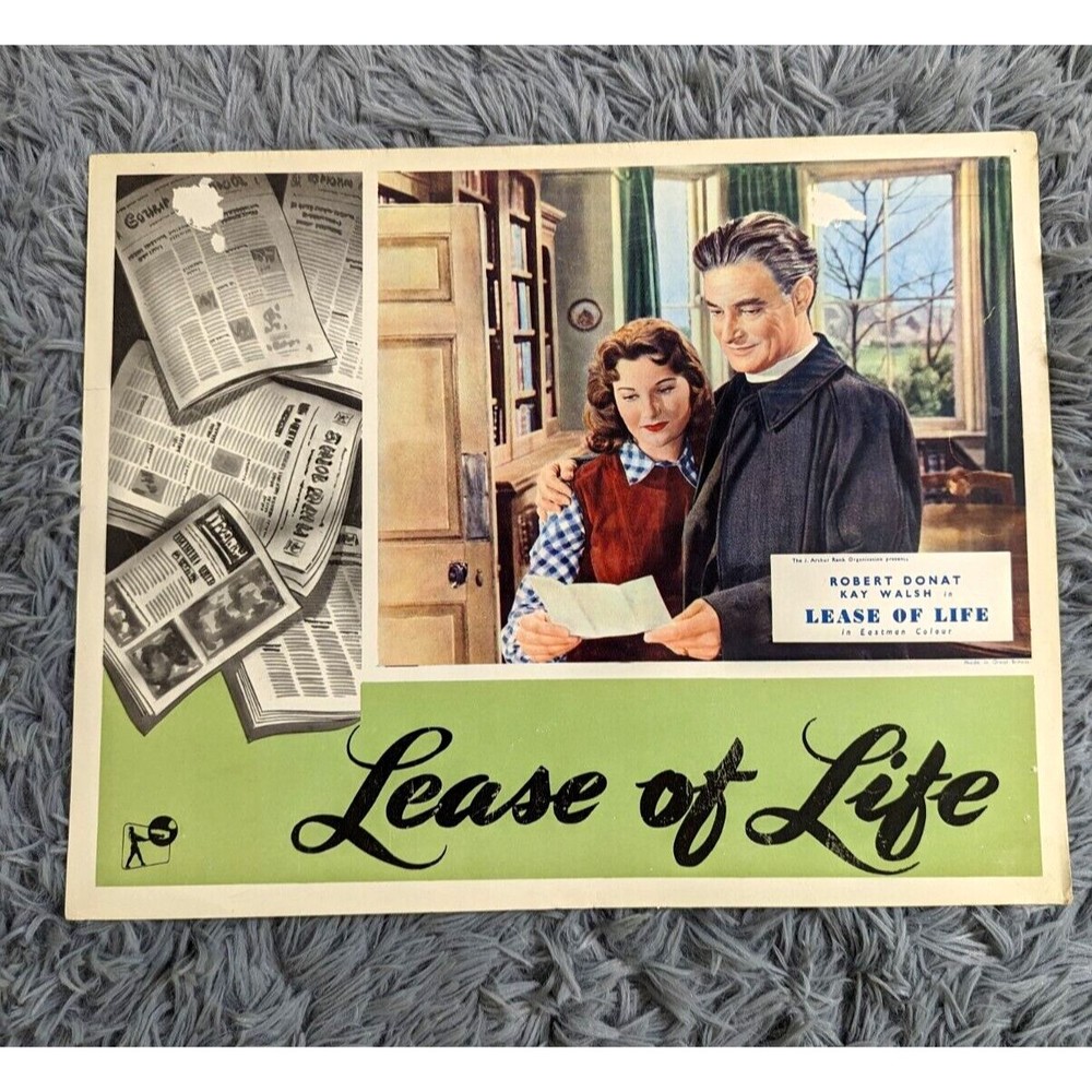 Lease Of Life 1954 Original Lobby Card Movie Poster Robert Donat Kay Walsh UK